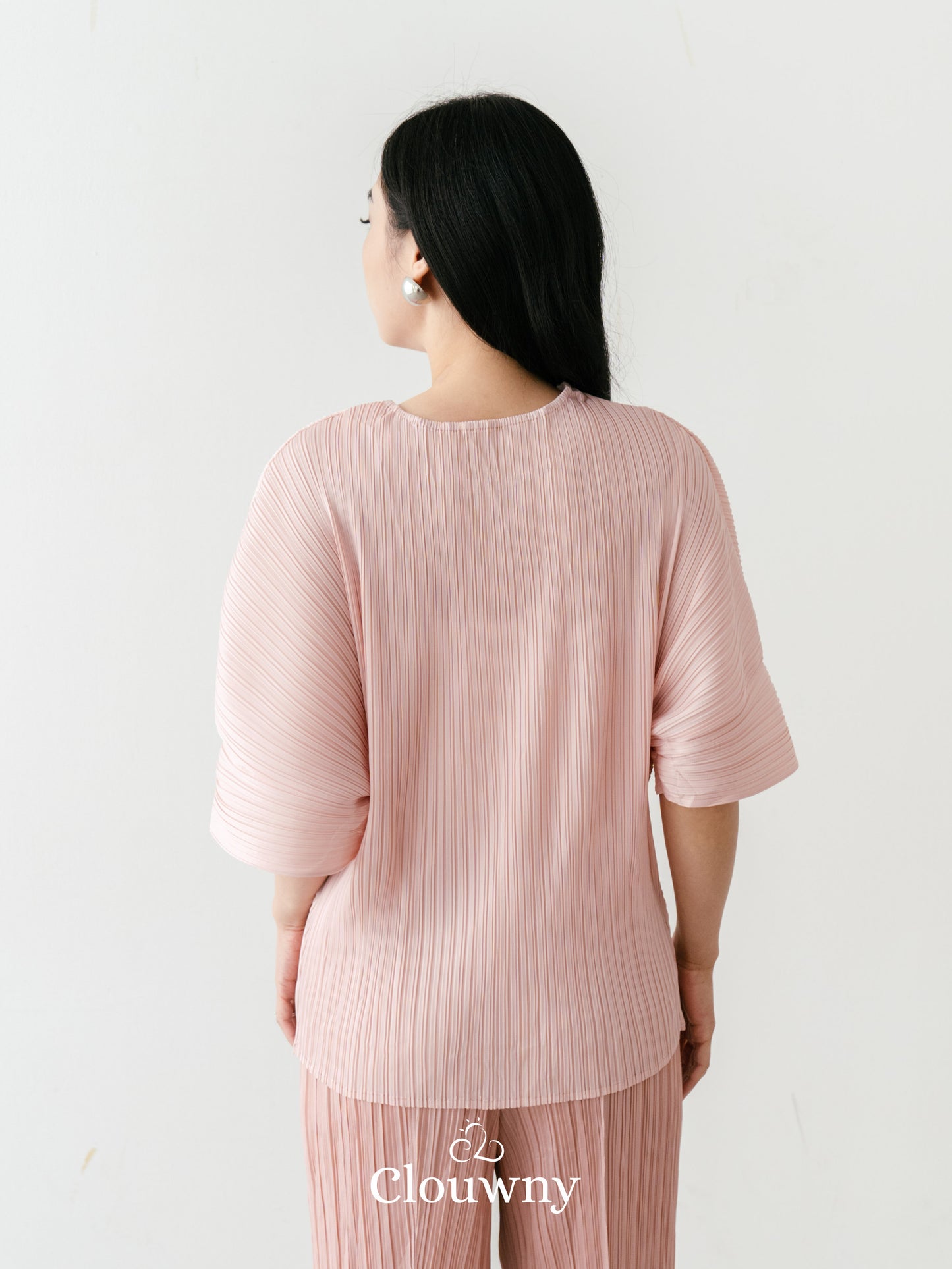 Melani Pleats Top - Dusty Pink