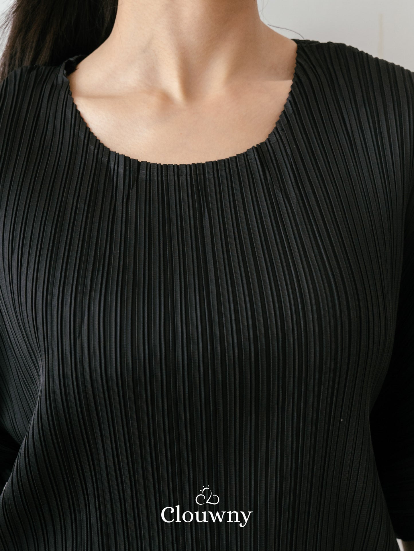 Melani Pleats Top - Black