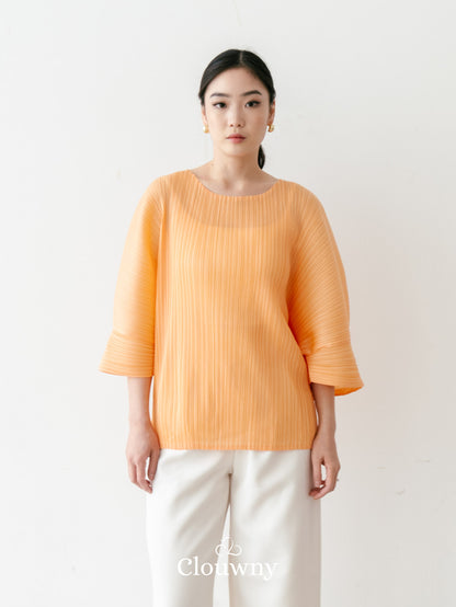 Melani Pleats Top - Orange