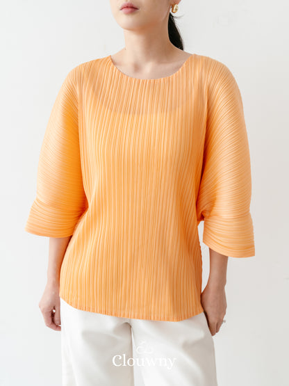 Melani Pleats Top - Orange