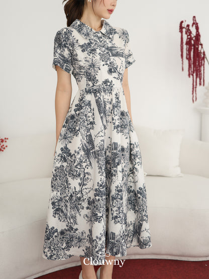 Mondi Button Dress - Black