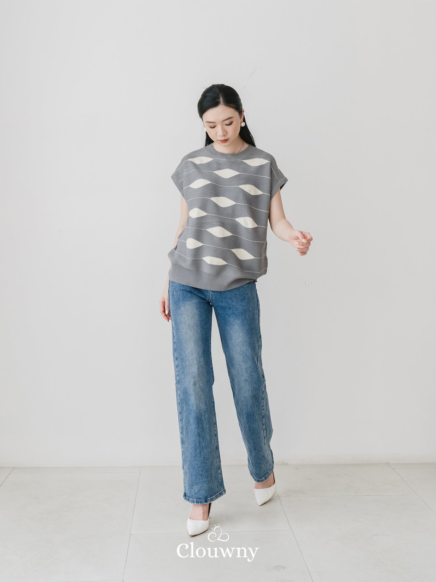 Filly Knitt Top Grey