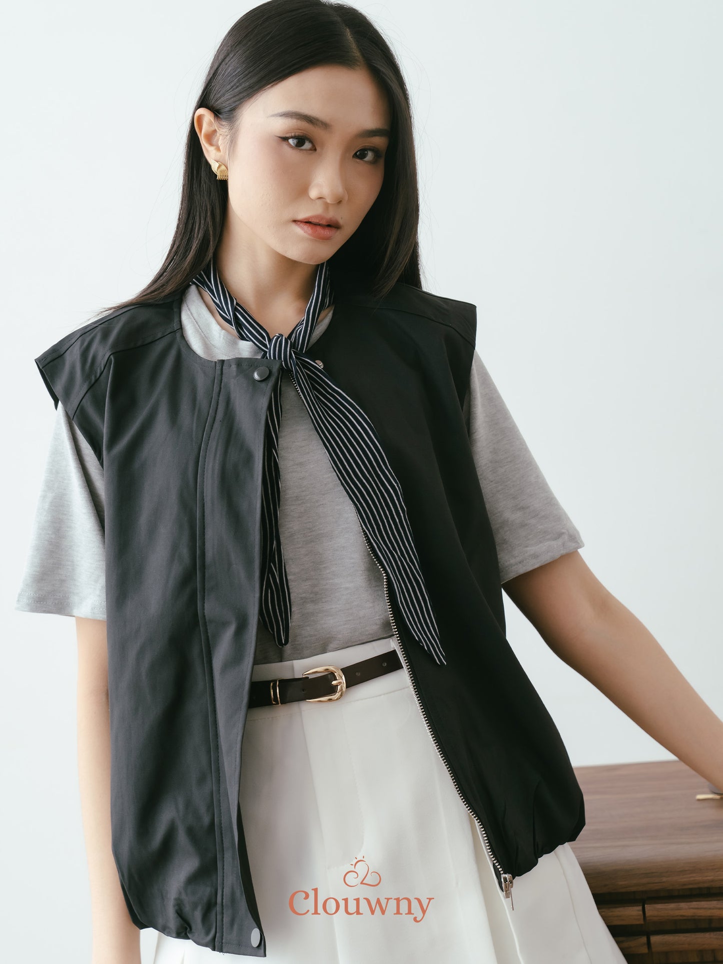 Sander Button Vest - Black