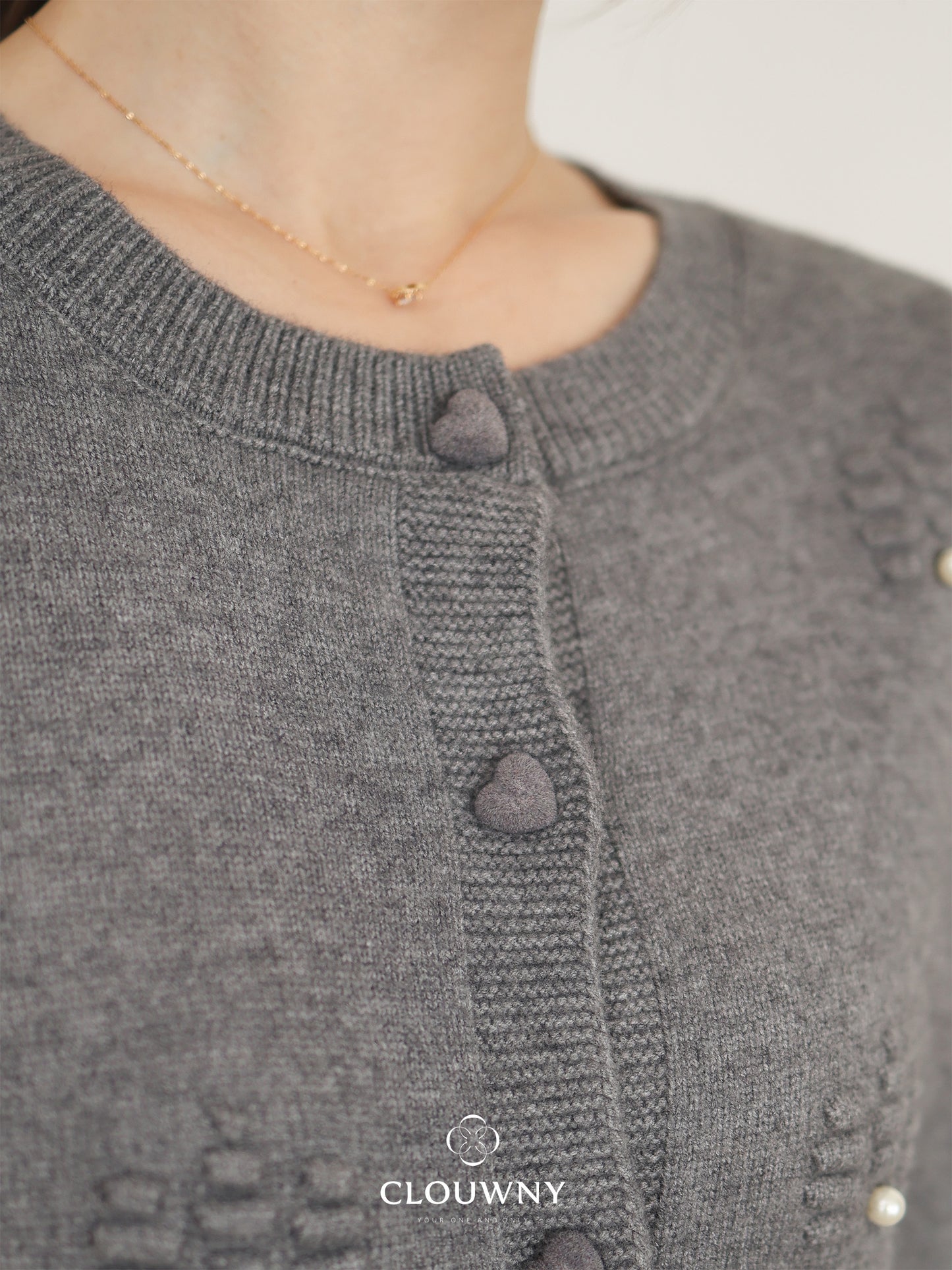 Merita Button Combi Top - Grey