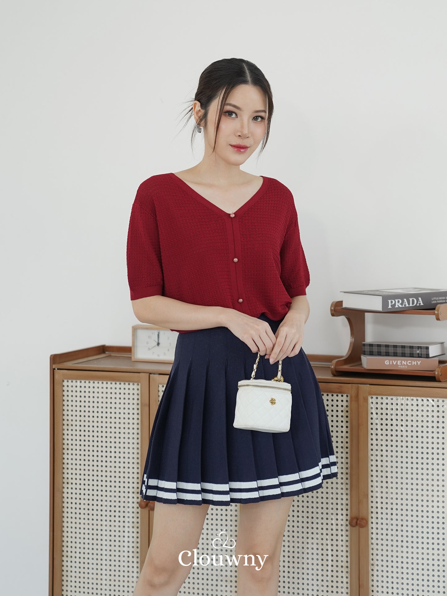 Vianey Knit Top - Maroon