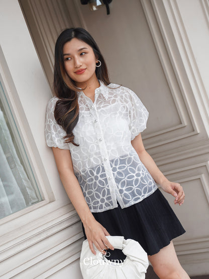 Bema Lace Shirt - White