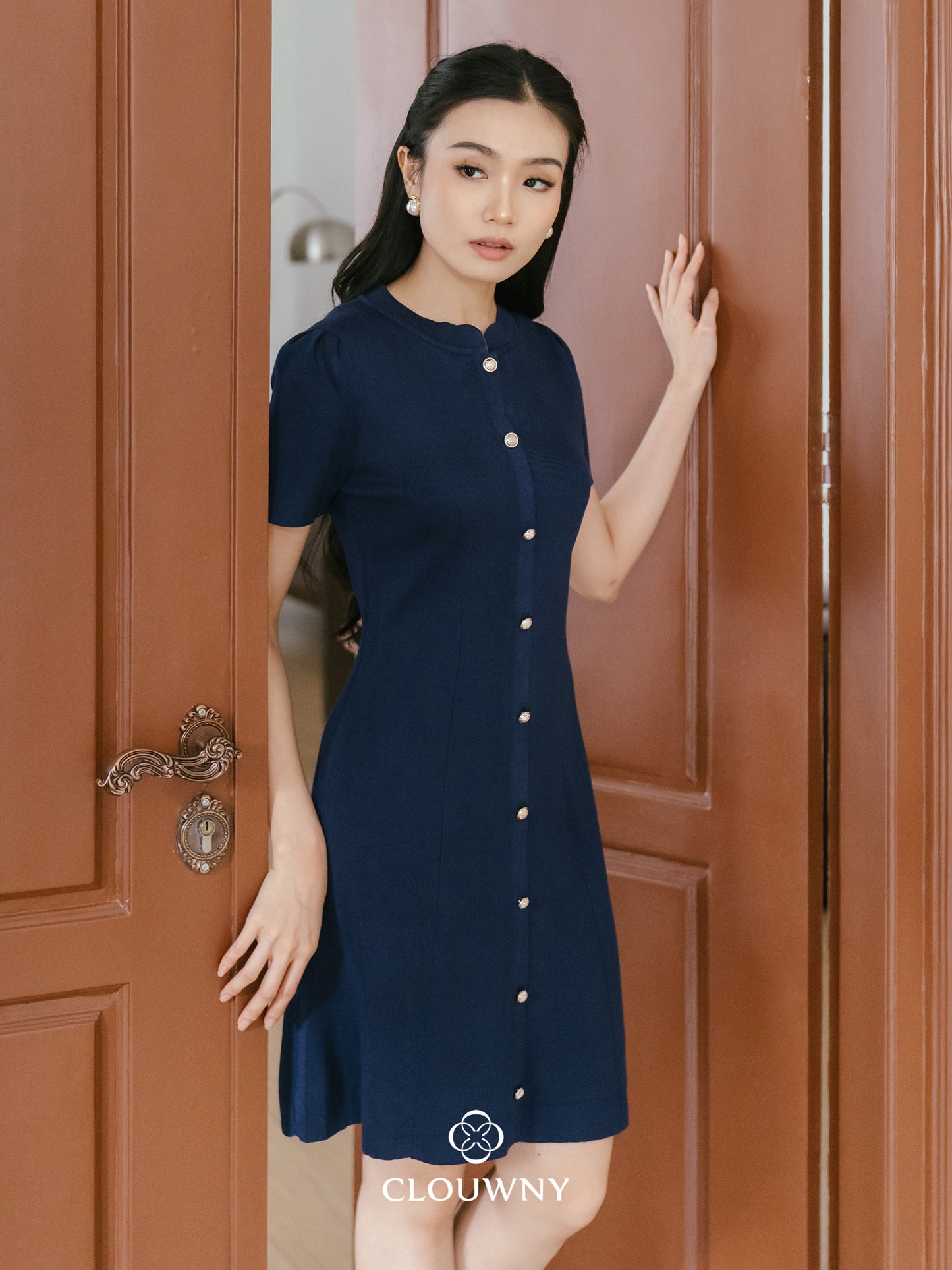 Lily Shanghai Dress - Navy
