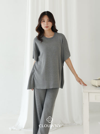 Joel Batwing Knit Set - Grey
