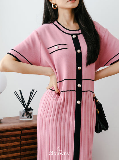 Noir Knit Dress - Pink
