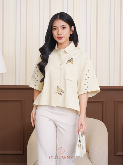 Miwa Cotton Blouse - Cream