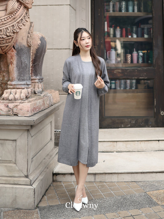 Tatiana Knit Outer - Grey