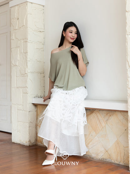 Vera Lace Skirt - White