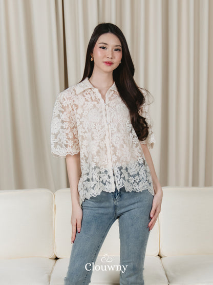 Villy Lace Blouse - Cream