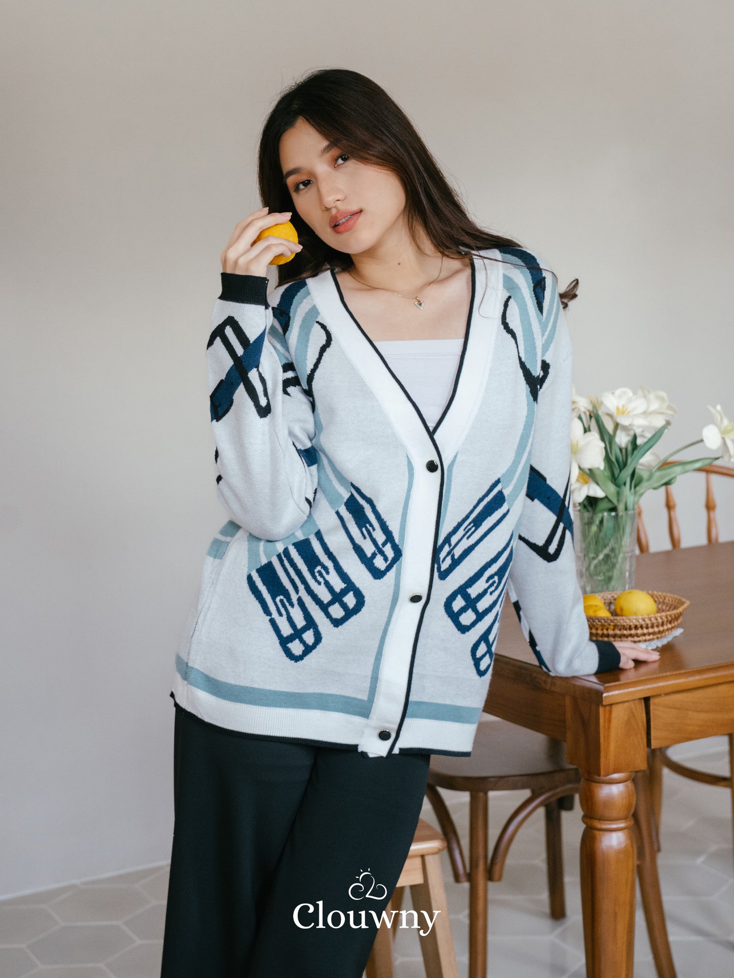 Piere Knit Cardigan - White