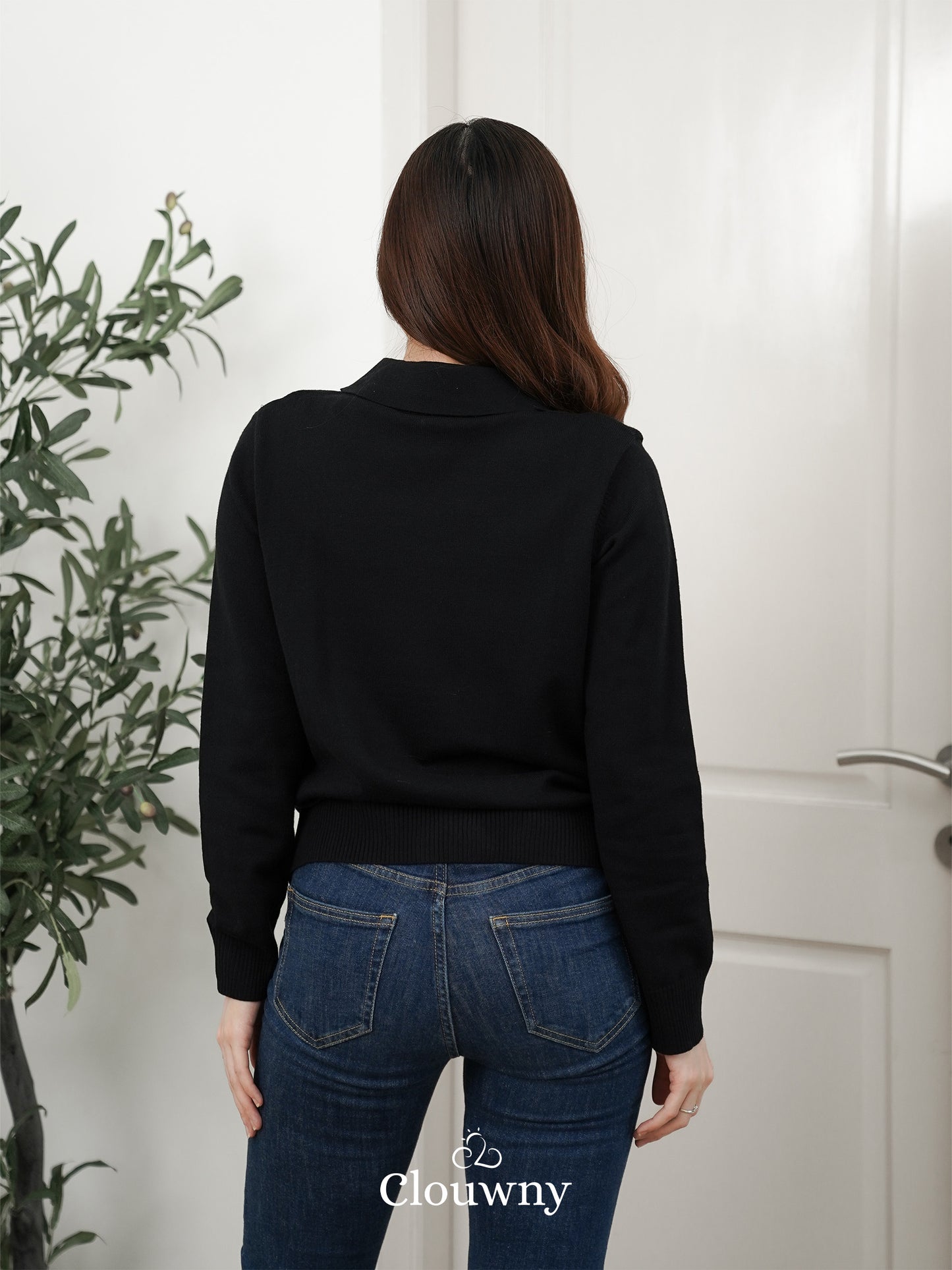 Isora Button Knit Top - Black