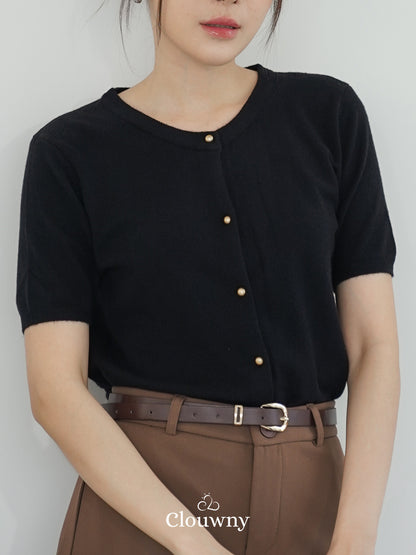 Cayan Knit Top - Black