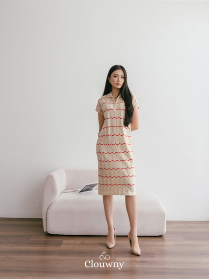 Blend Knit Dress - Cream