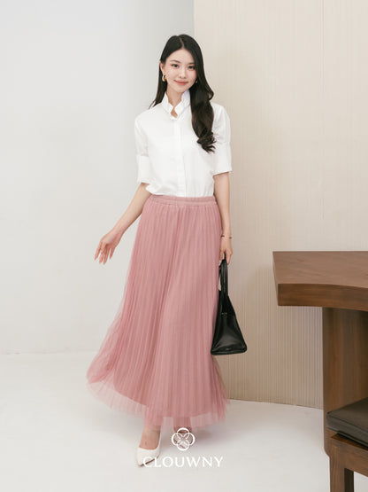 Onyva Tutu Pleats Skirt - Pink