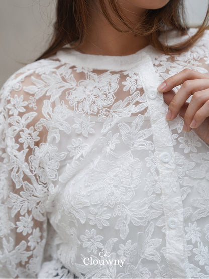 Ganes Lace Blouse - White