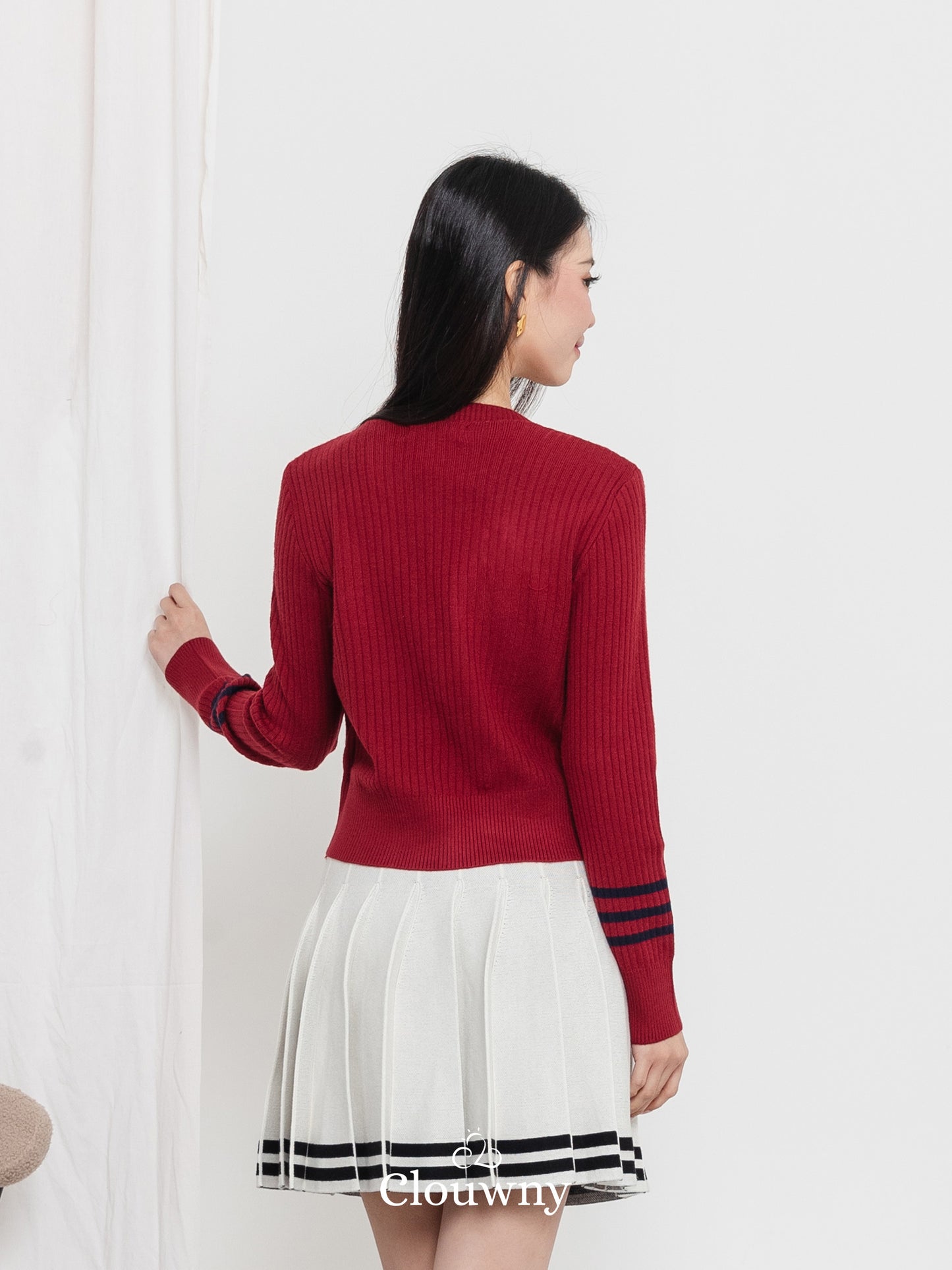 Nalami Knit Top - Maroon