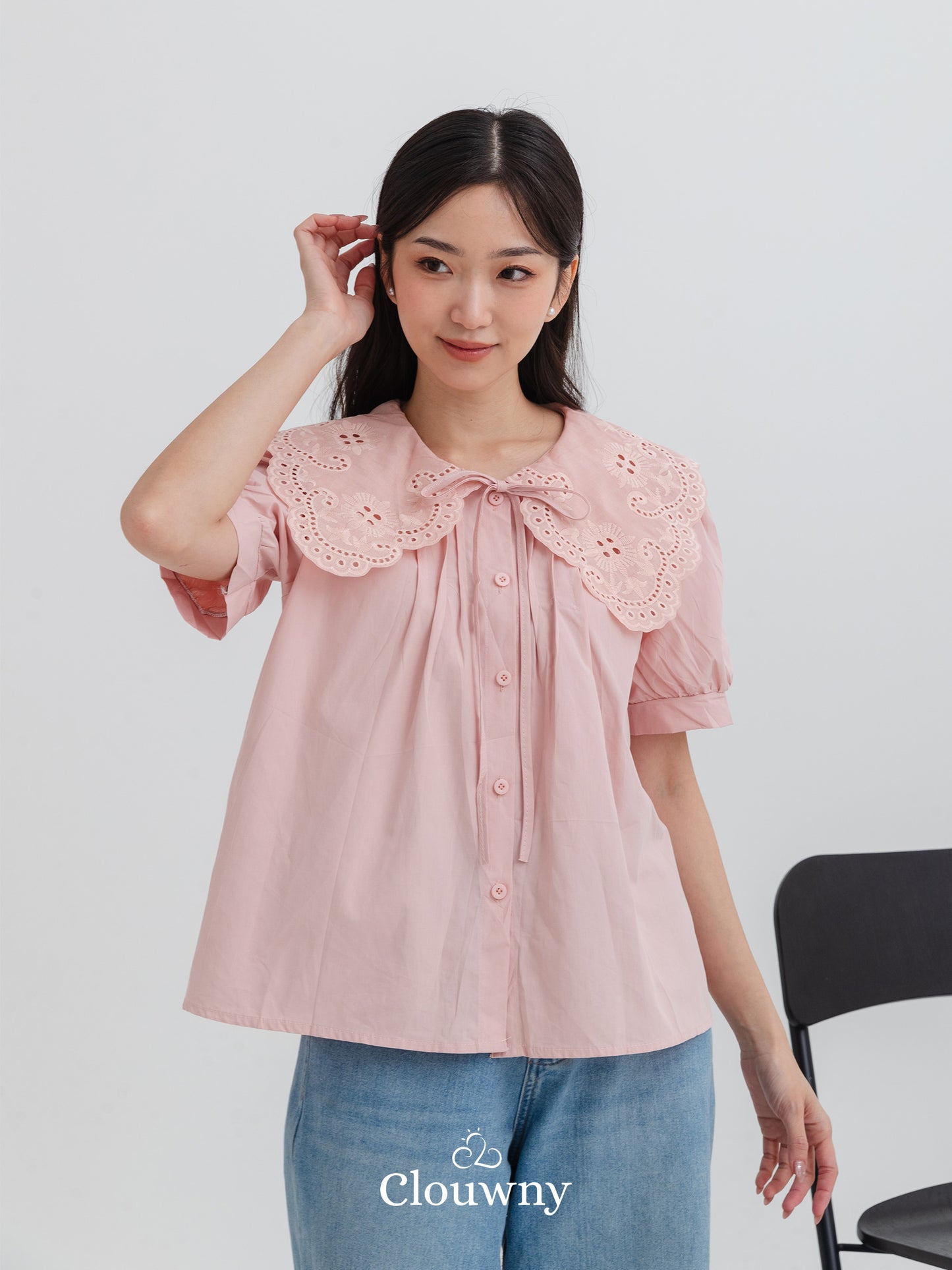 Kaito Lace Blouse - Pink