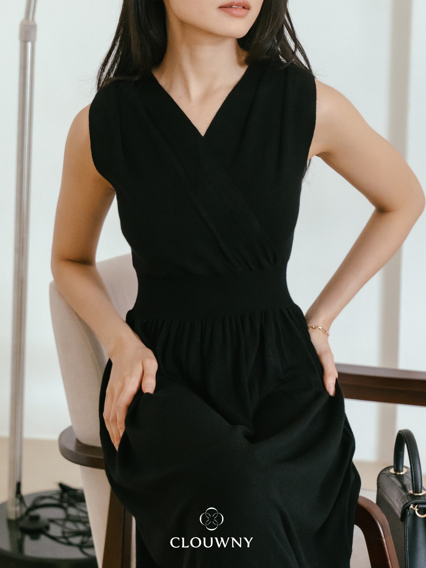 East Rubber Dress - Black