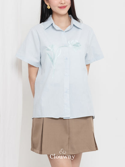 Hova Cotton Shirt - Blue