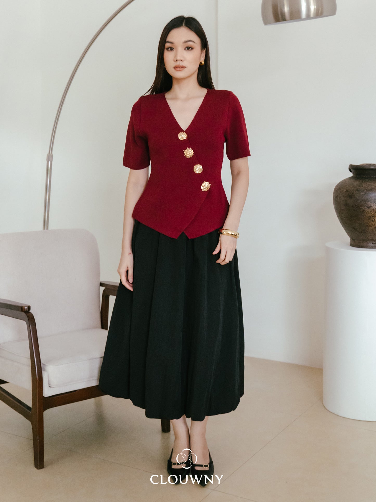 Elowen Ballon Skirt - Black