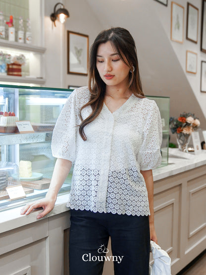 Farla Lace Blouse - White