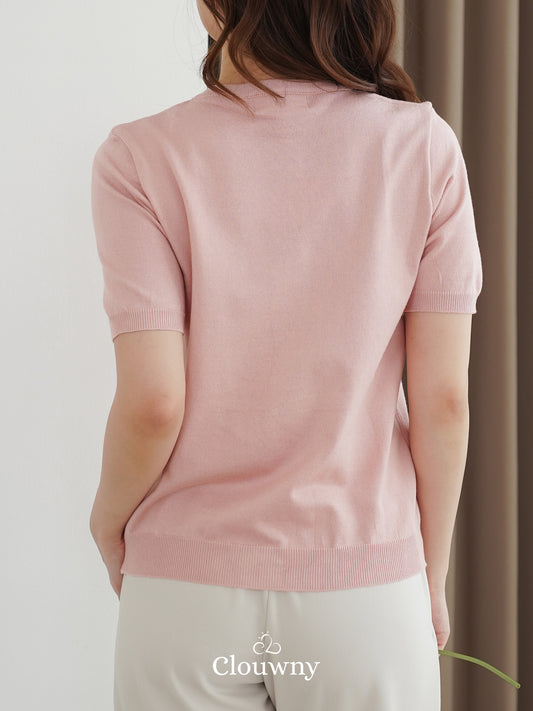 Ferlina Bow Knit Top - Pink