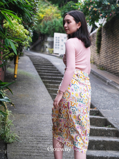 Tsuki Wrap Skirt - Cream