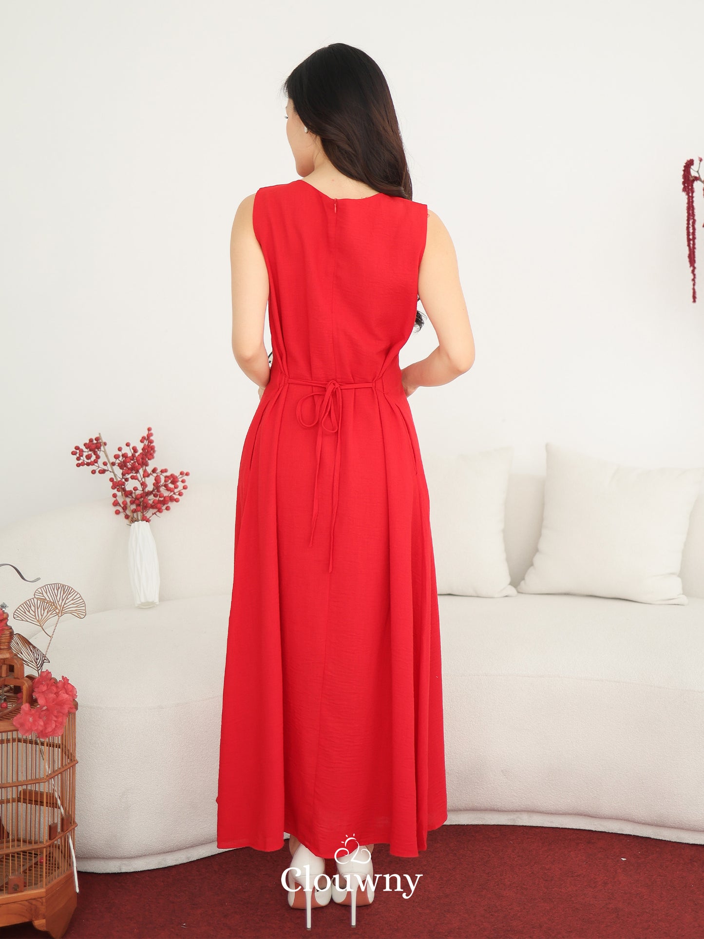 Barla Loose Dress - Red