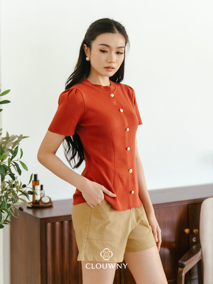Lee Shanghai Knit Top - Terracota