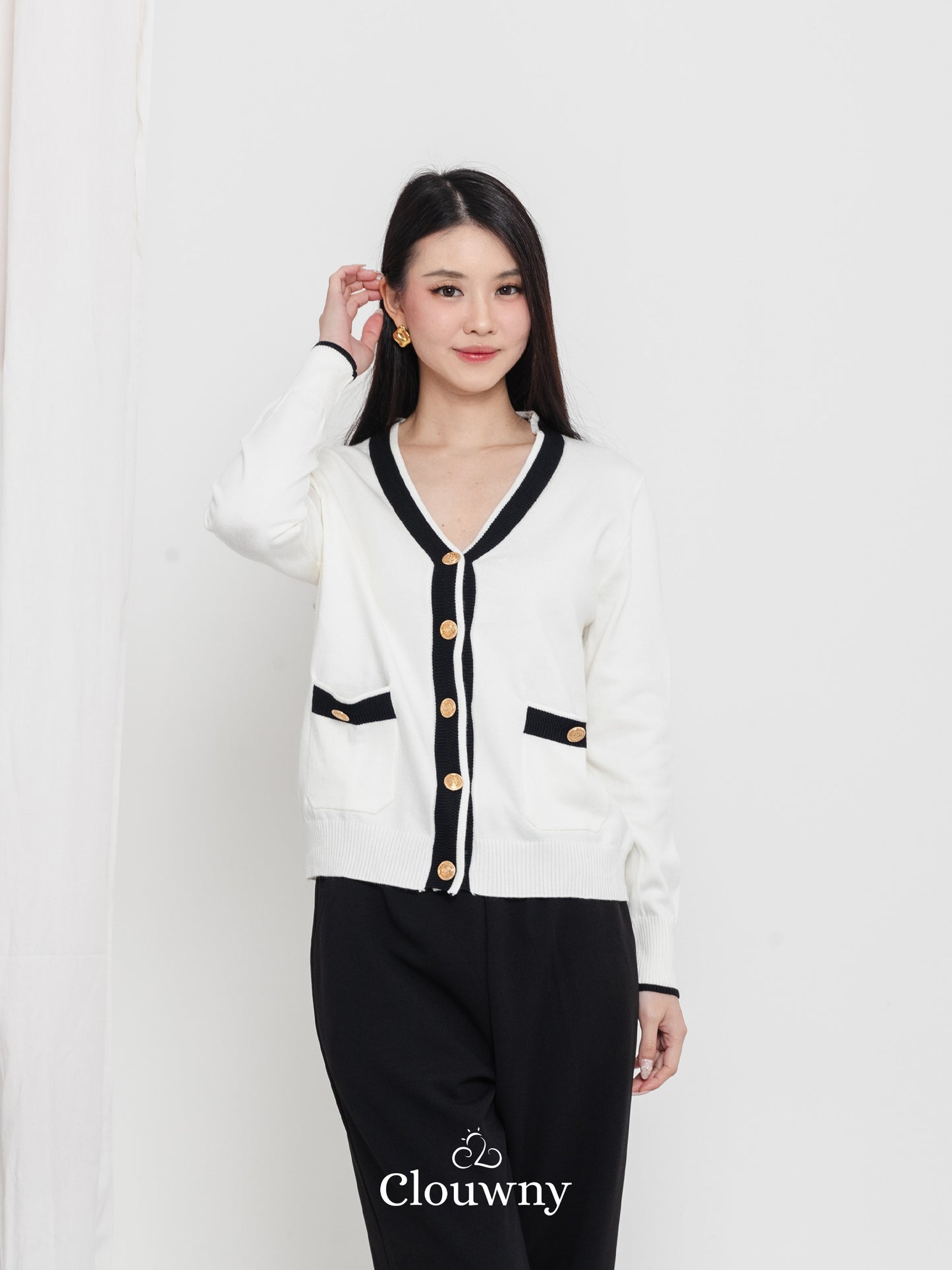 Morza Button Knit Cardigan - Broken White