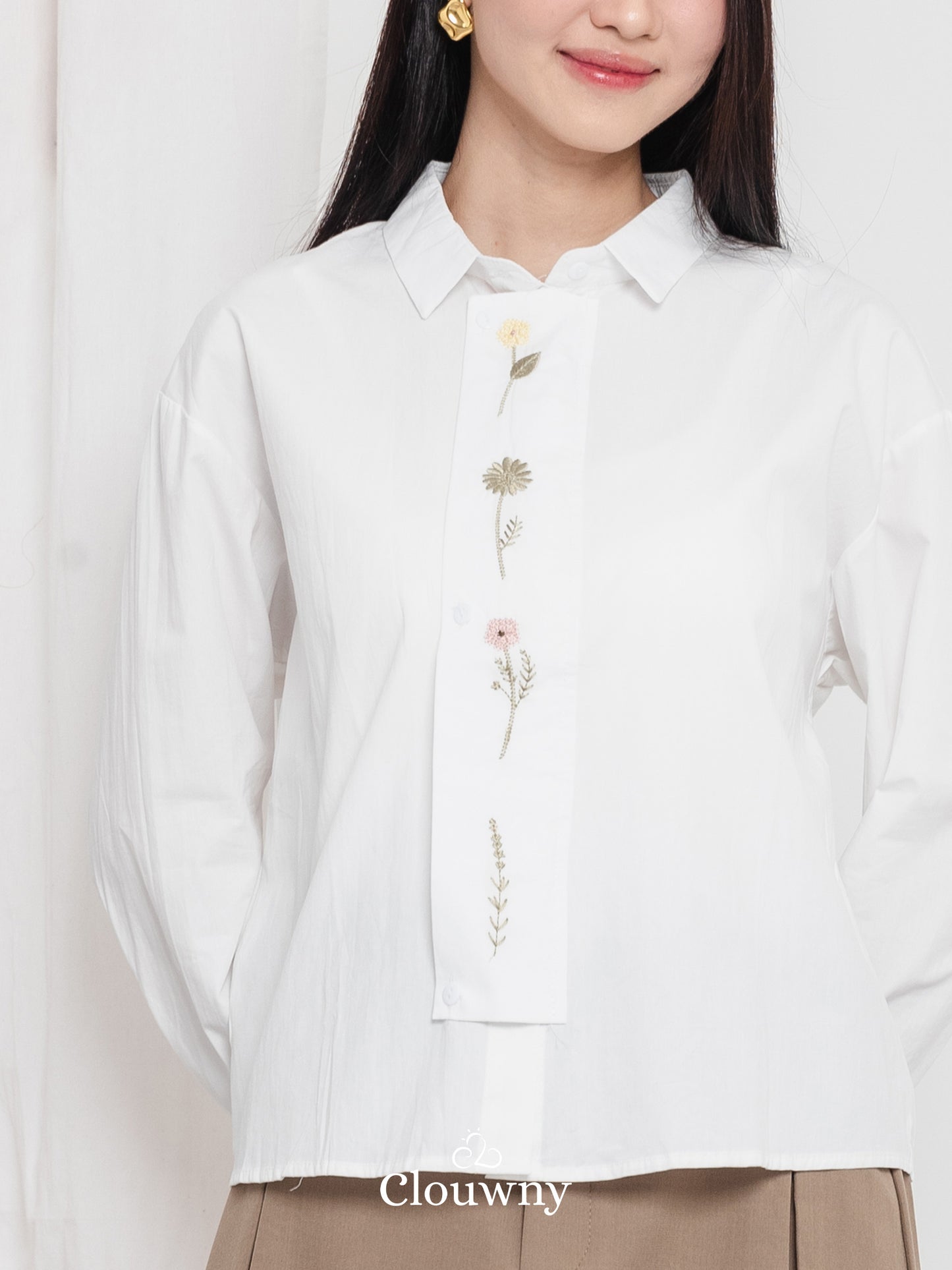 Autumn Cotton Shirt - White