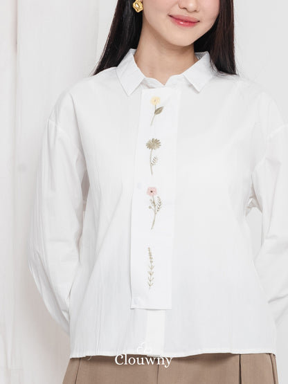 Autumn Cotton Shirt - White