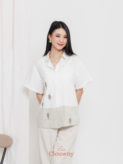 Yolka Cotton Shirt - White
