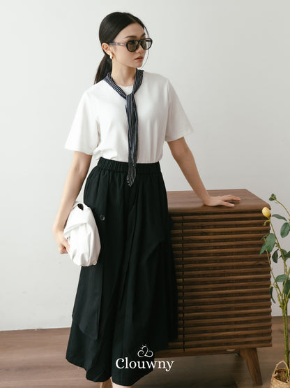 Avena Double Layer Pants - Black