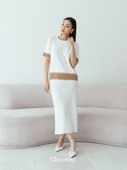 Aubrey Knit Set - White