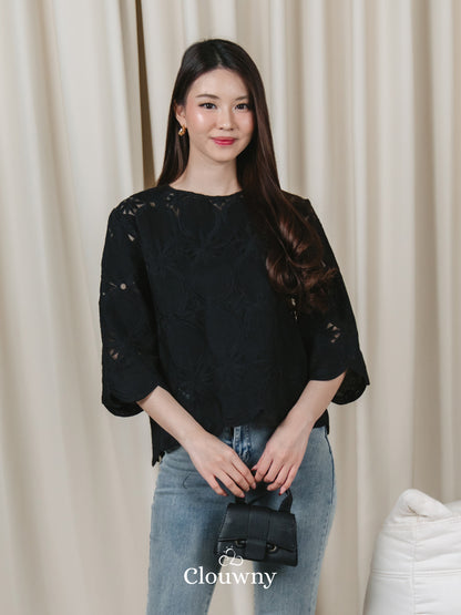 Rosini Lace Blouse - Black