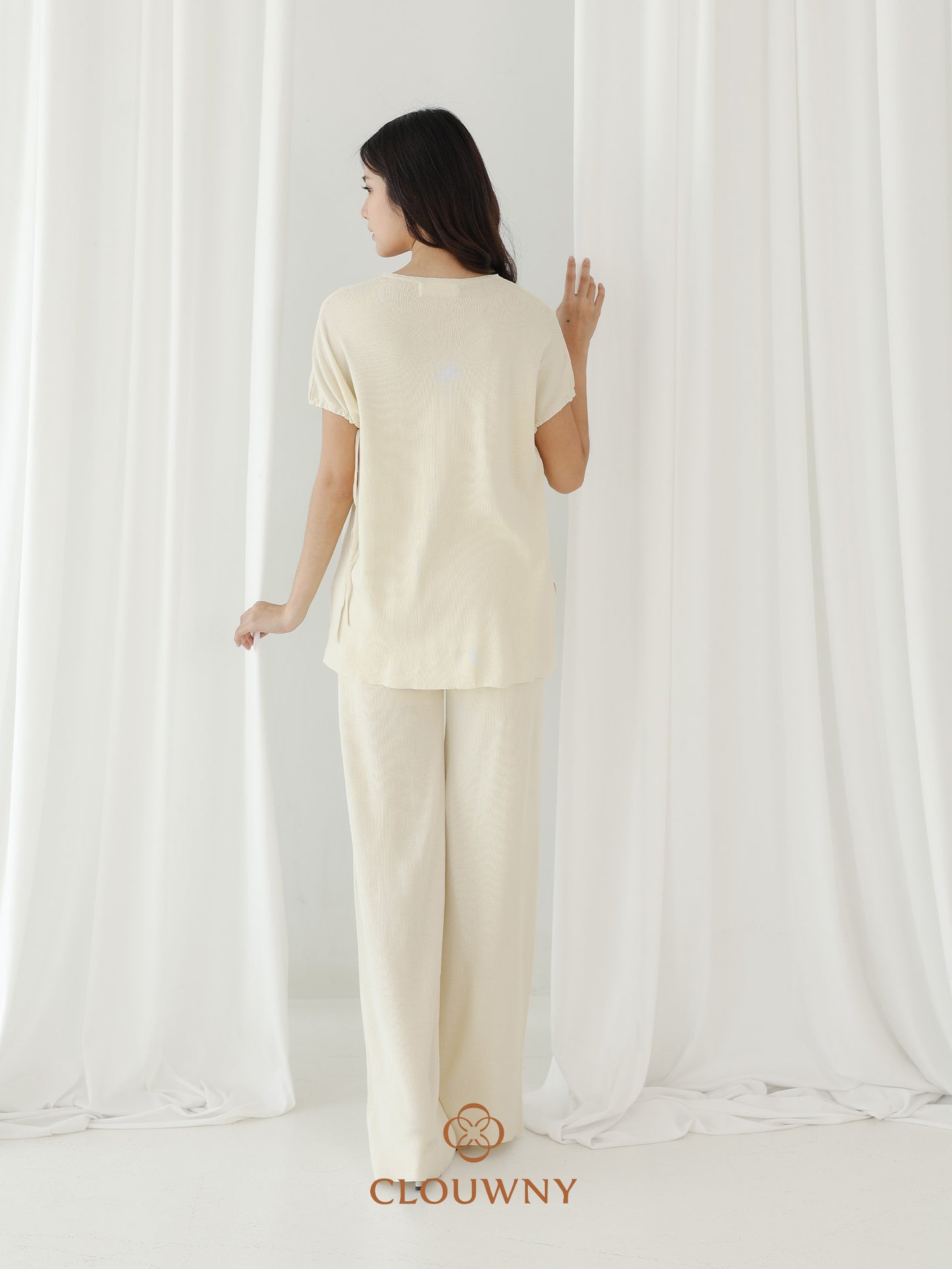 Kala Vneck Knit Set - Broken White