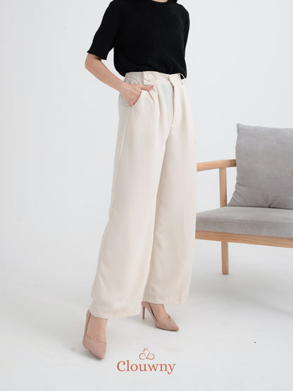 Karea Mini Pocket Pants - Cream