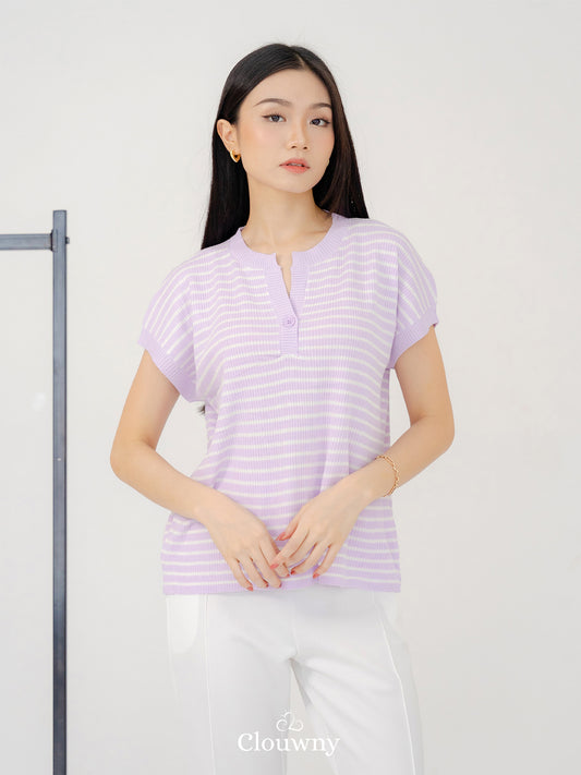 Molly Stripes Top - Lavender