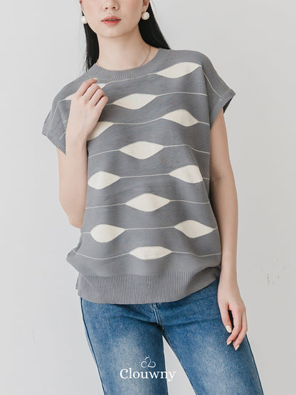 Filly Knitt Top Grey