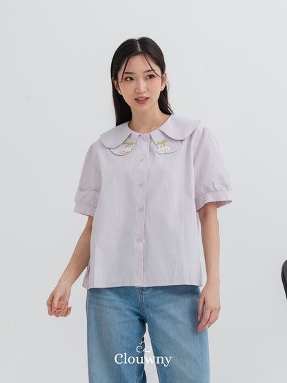 Kirei Collar Blouse - Purple