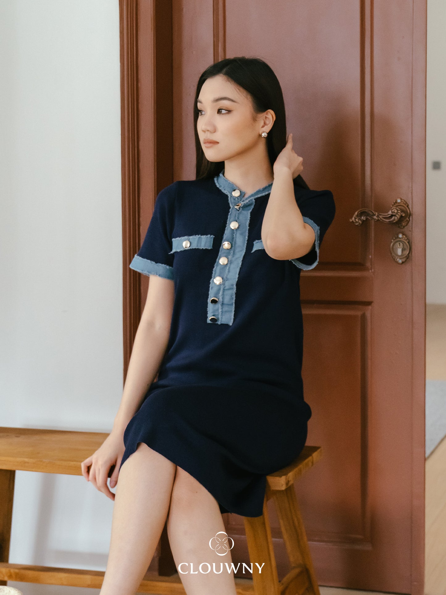 York Denim Dress - Navy