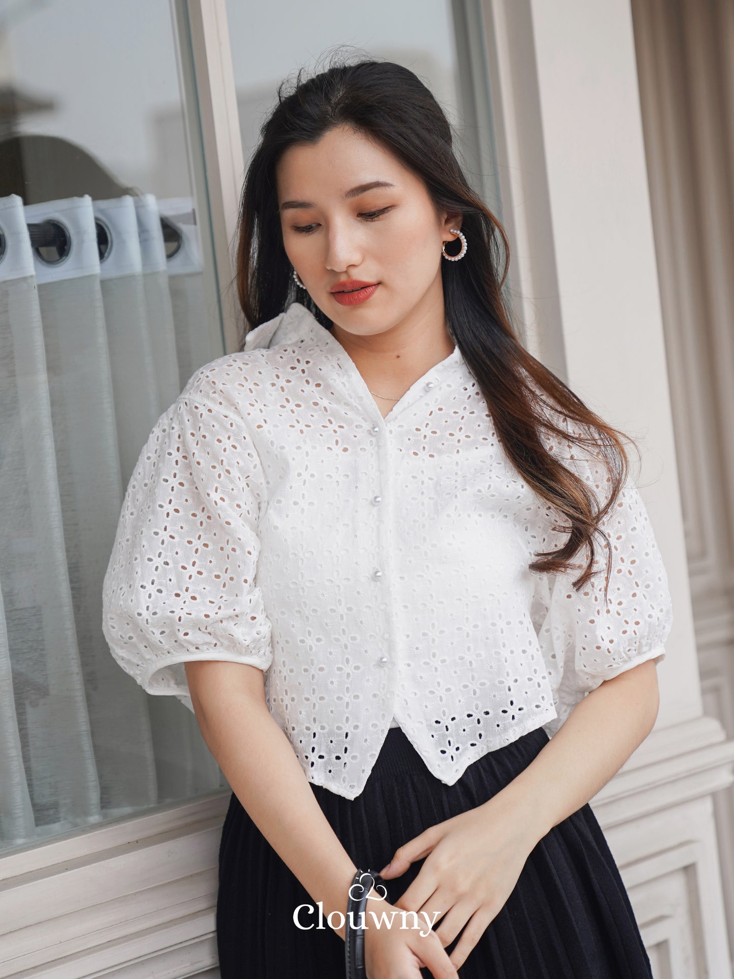 Aila Lace Blouse - White