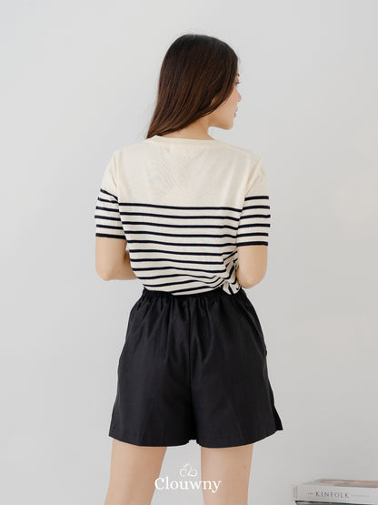 Yoshi Stripes Top - Broken White