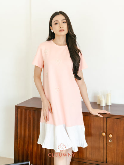 Dania Bow Dress - Pink