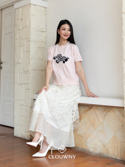 Vera Lace Skirt - Cream